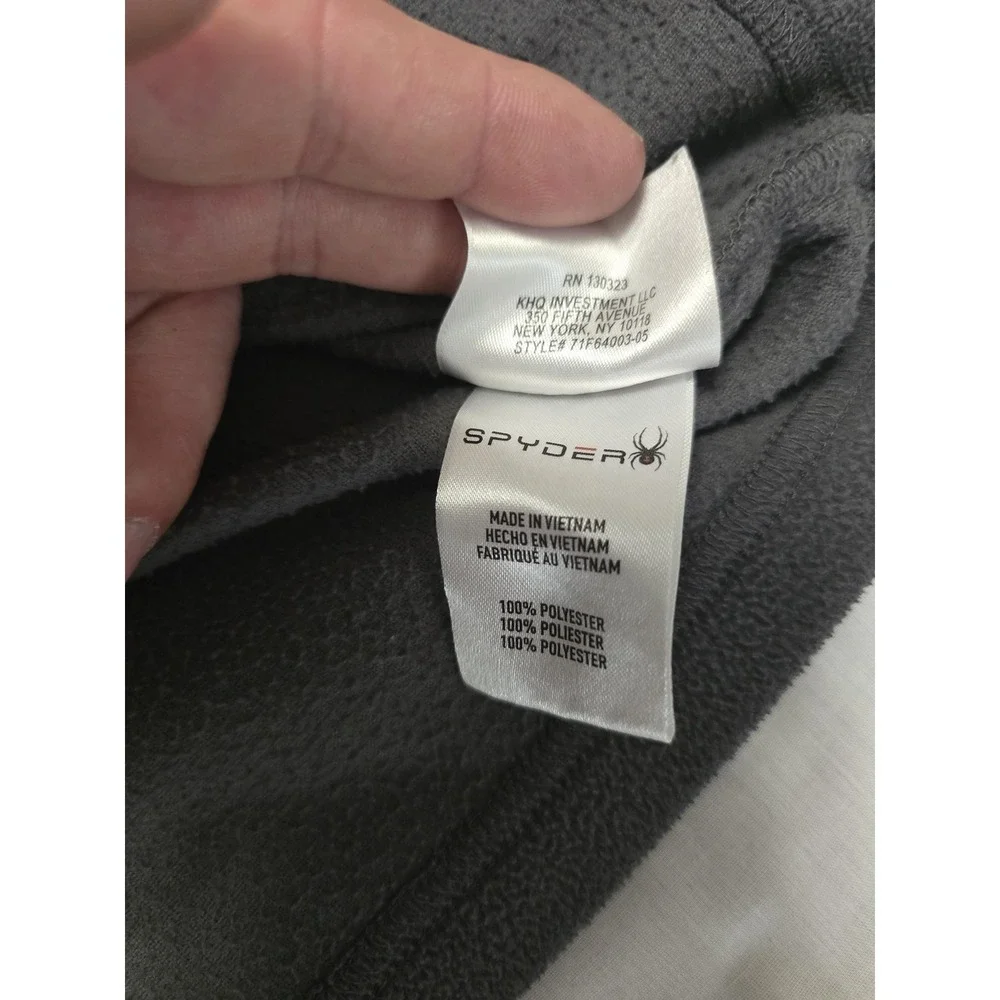 Spyder Pullover Mens Medium Gray Fleece Half Zip Lightweight Outdoor Sweater‎